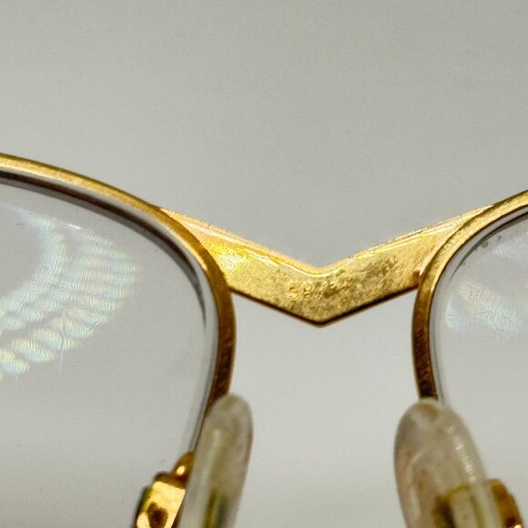 Cazal 225 Col97 013 Eyeglasses Eye Glasses Frames Gold Germany 58-13-135 - Picture 7 of 7